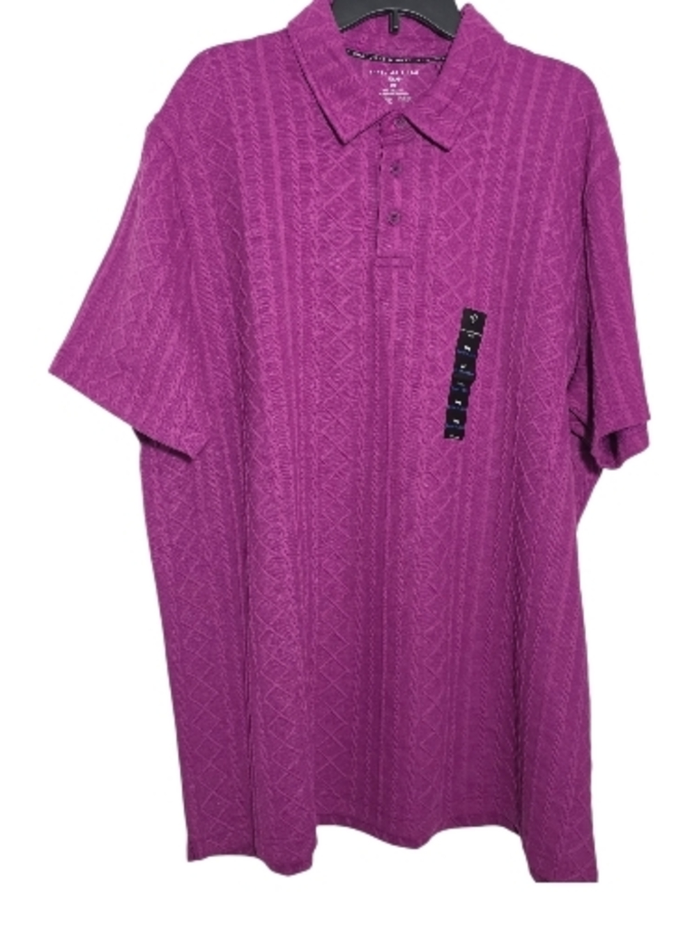 Shaq Men's Short Sleeve Polo Shirt in Magenta Size XL